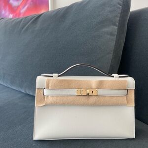 Hermes Kelly pochette NWT Gris Platine 2025